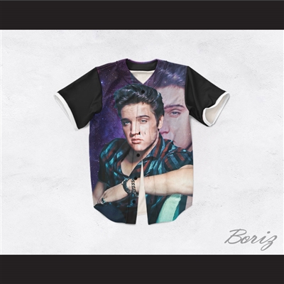 Elvis Presley 8 Night Stars Design Baseball Jersey