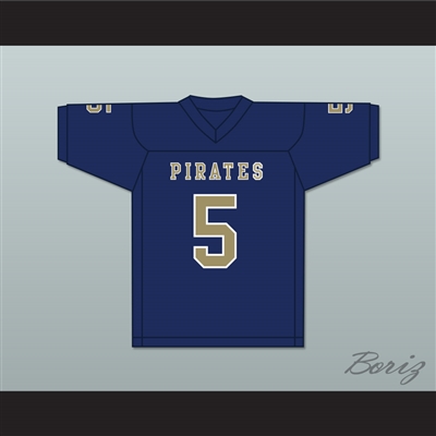 Emmit Gooden 5 Independence Community College Pirates Dark Blue Football Jersey