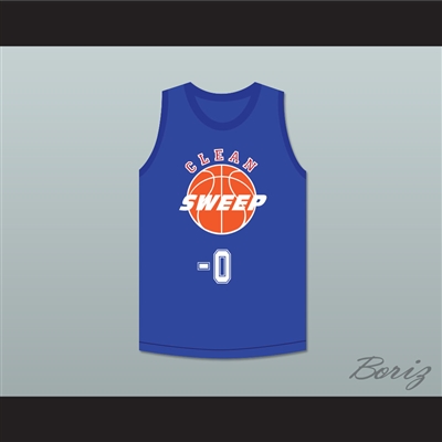 Ernest P. Worrell 0 Clean Sweep Blue Basketball Jersey Slam Dunk Ernest 1