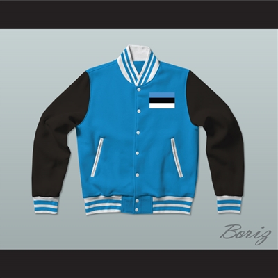 Estonia Varsity Letterman Jacket-Style Sweatshirt
