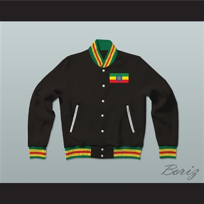 Ethiopia Varsity Letterman Jacket-Style Sweatshirt