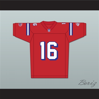Keanu Reeves Shane Falco 16 Washington Sentinels Home Football Jersey The Replacements Includes League Patch