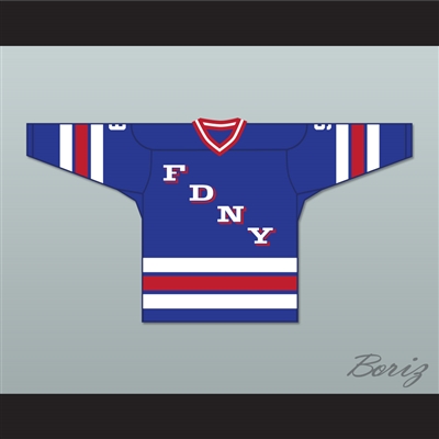 FDNY Bravest 9 Blue Hockey Jersey