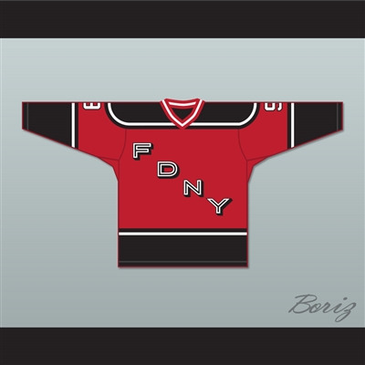 FDNY Bravest 9 Red Hockey Jersey Design 1