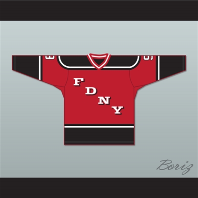 FDNY Bravest 9 Red Hockey Jersey Design 2