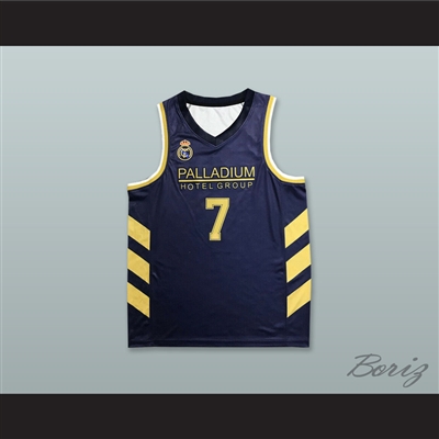 Facundo Campazzo 7 Real Madrid Baloncesto Spain Navy Blue Basketball Jersey