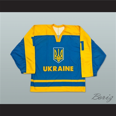 Fedotenko 11 Ukraine National Team Blue Hockey Jersey