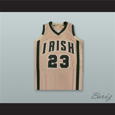 Lebron James Fighting Irish High School Tan Basketball Jersey
