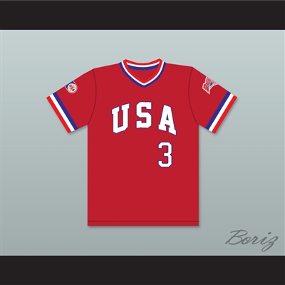 Flavio Alfaro 3 1984 USA Team Red Baseball Jersey