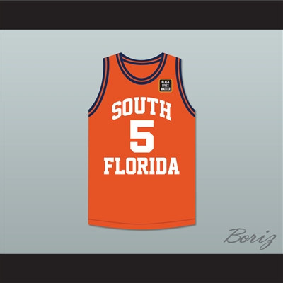 George Floyd 5 South Florida State College Panthers Basketball Jersey with BLM Patch