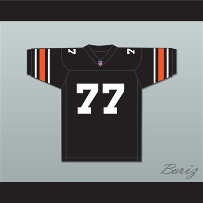 Orc Fogteeth 77 Black Football Jersey with Patch