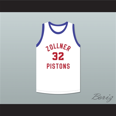 Fort Wayne Zollner Pistons 32 White Basketball Jersey