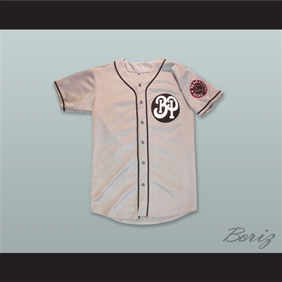 Fort Worth Black Panthers 29 Gray Button Down Baseball Jersey