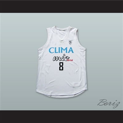 Fortitudo Bologna 8 White Basketball Jersey