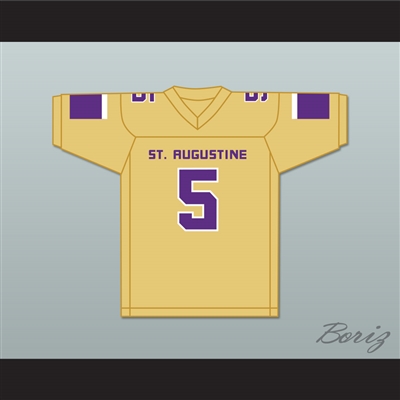 Leonard Fournette 5 St. Augustine High School Purple Knights Old Gold Football Jersey