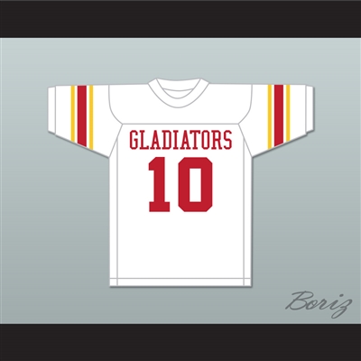 Fran Tarkenton 10 Clarke Central High School Gladiators White Football Jersey 2