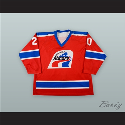 Frank Bialowas 20 Indianapolis Racers Red Hockey Jersey
