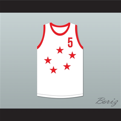 Fred Morgan 5 White Basketball Jersey The New Black Emanuelle
