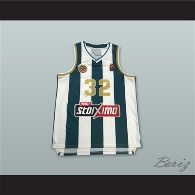 Jimmer Fredette 32 Panathinaikos BC Striped Basketball Jersey