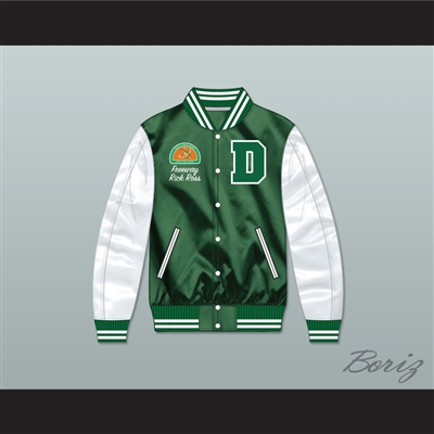 Freeway Rick Ross Susan Miller Dorsey High School Dons Tennis Green/ White Varsity Letterman Satin Bomber Jacket