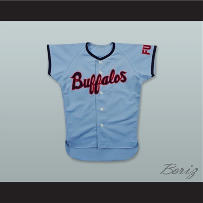 Fuchu Buffalos 11 Light Blue Button Down Baseball Jersey