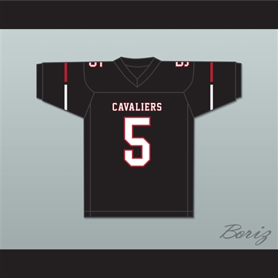 Garrett Wilson 5 Lake Travis High School Cavaliers Black Football Jersey 2