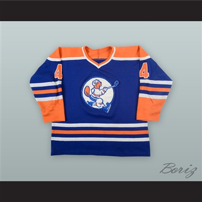 Gaetan Legault 4 St. Jean Beavers Blue Hockey Jersey