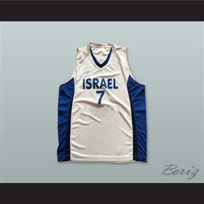 Gal Mekel 7 Israel White Basketball Jersey