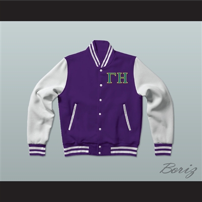 Gamma Eta Sorority Varsity Letterman Jacket-Style Sweatshirt