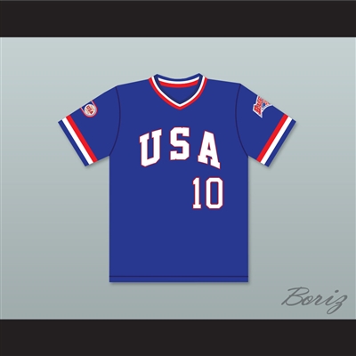 Gary Green 10 1984 USA Team Blue Baseball Jersey
