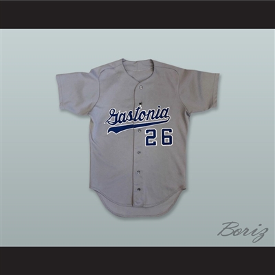 Gastonia Rangers 26 Gray Baseball Jersey