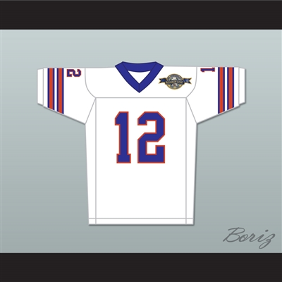 Gee Grenouille 12 Mud Dogs Away Football Jersey with Bourbon Bowl Patch