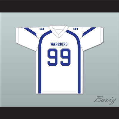 Nate George 99 Liberty Christian School Warriors White Football Jersey