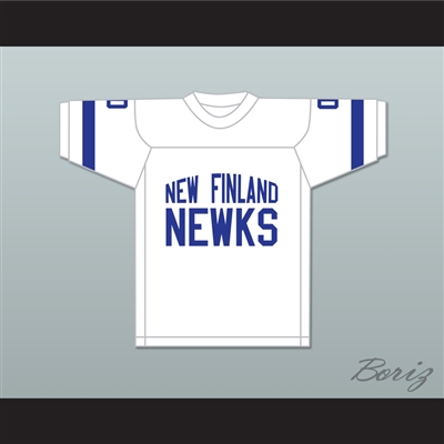 George Plimpton 0 New Finland Newks White Football Jersey Paper Lion