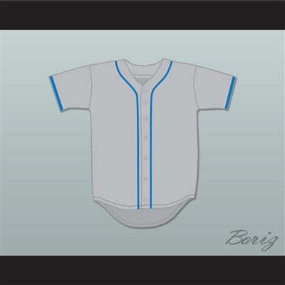 George Plimpton Exhibition Game Gray Baseball Jersey Paper Lion