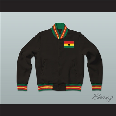 Ghana Varsity Letterman Jacket-Style Sweatshirt