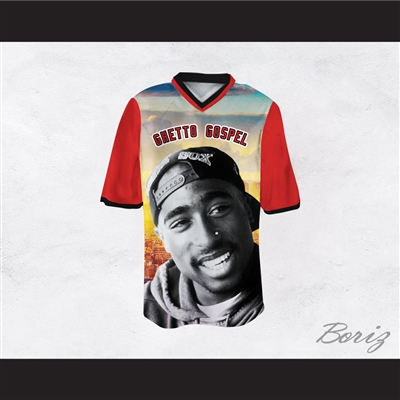 Tupac Shakur 6 Ghetto Gospel City and Sky Football Jersey