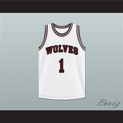 Gil 1 Wolves High School White Basketball Jersey