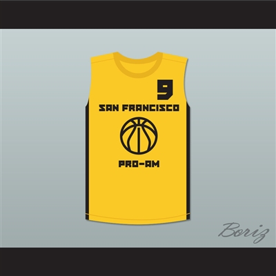 Stephen Curry Gold Rush 9 San Francisco Pro-Am Basketball Jersey