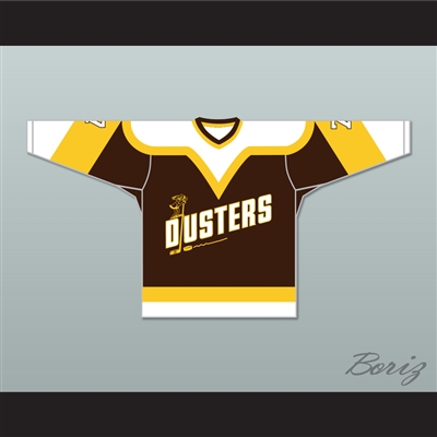 Bill 'Goldie' Goldthorpe 7 Binghamton Broome Dusters Brown Hockey Jersey