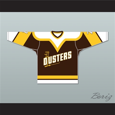 Bill 'Goldie' Goldthorpe 7 Binghamton Broome Dusters Brown Hockey Jersey 2