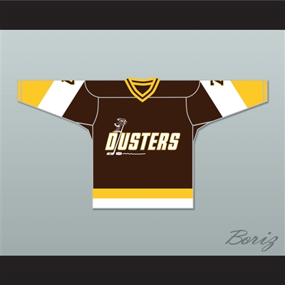 Bill 'Goldie' Goldthorpe 7 Binghamton Broome Dusters Brown Hockey Jersey 3
