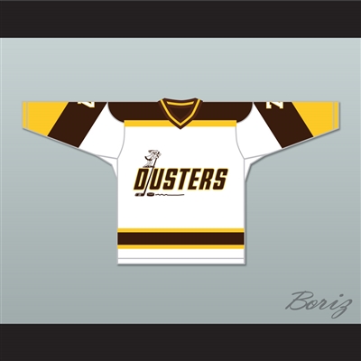 Bill 'Goldie' Goldthorpe 7 Binghamton Broome Dusters White Hockey Jersey 3