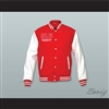 Grand Lakes University Hooters Red Wool and White Lab Leather Varsity Letterman Jacket