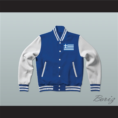 Greece Varsity Letterman Jacket-Style Sweatshirt
