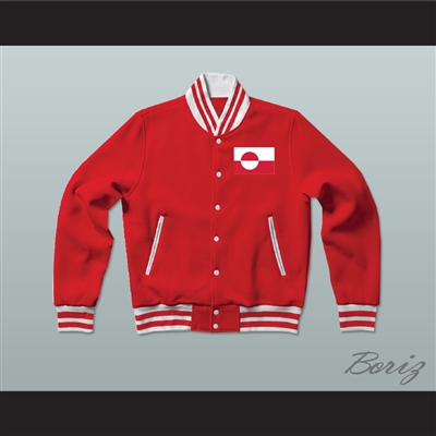 Greenland Varsity Letterman Jacket-Style Sweatshirt