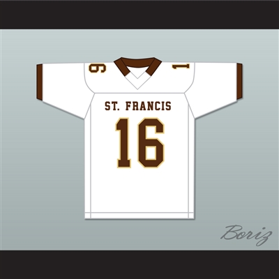 Greg Dulcich 16 Saint Francis High School Golden Knights White Football Jersey 1