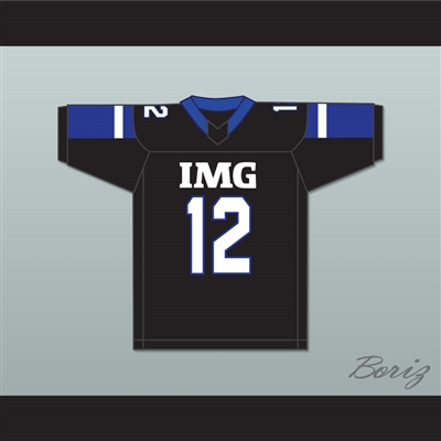 Greg Newsome II 12 IMG Academy Black Football Jersey 1