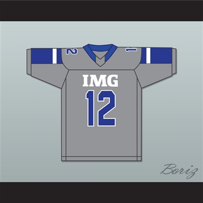 Greg Newsome II 12 IMG Academy Gray Football Jersey 2