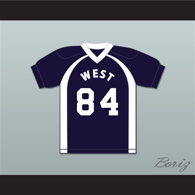 East/West College Bowl Sequester Grundelplith M.D. 84 West Football Jersey Key & Peele